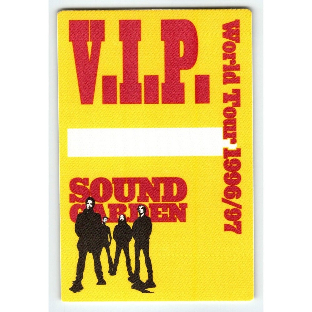 Soundgarden World Tour Backstage Pass 1996-97 Grunge Rock Music Vintage Original